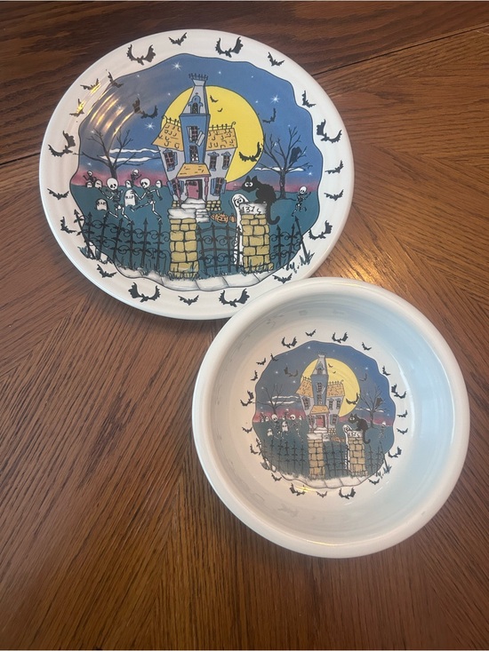 Fiestaware Other - Fiestaware Halloween Nights (2004) plate and bowl